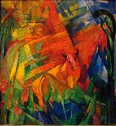 Franz Marc Animals in a Landscape oil painting reproduction
